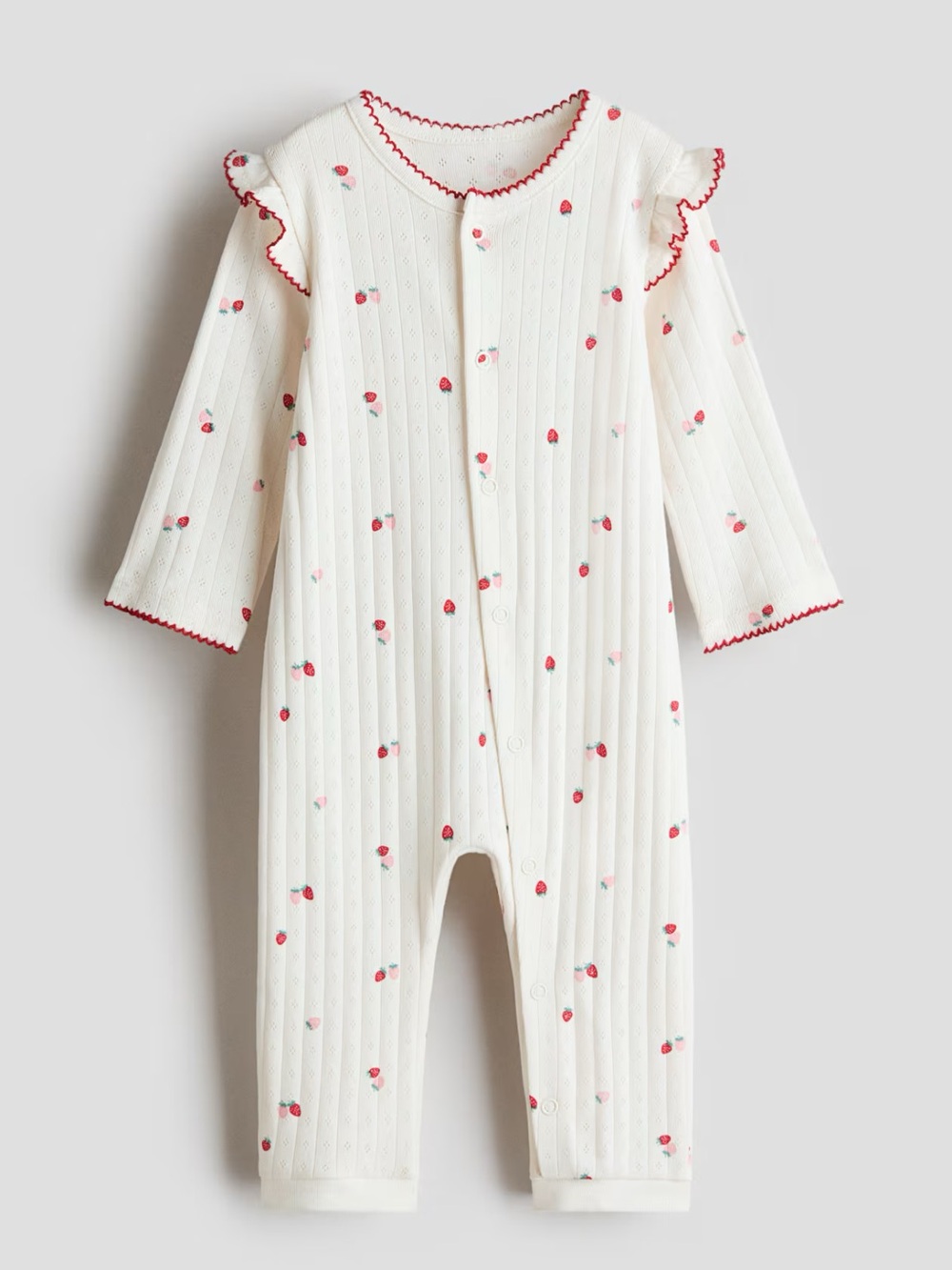 Strawberry Cotton Pointelle Jumpsuit